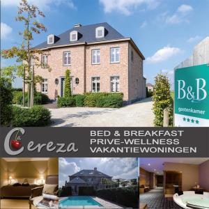 a collage of photos of a house at B&B La Cereza in Oudenaarde