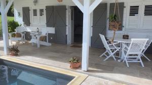 Bazén v ubytování Villa 1 de standing 80m2 avec piscine et vue imprenable sur la mer et sur la campagne nebo v jeho okolí