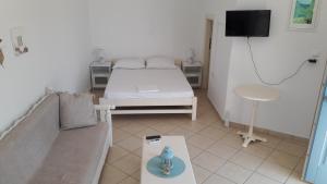 A television and/or entertainment centre at Agiassos Naxos Apartments
