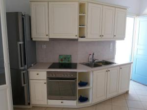 A kitchen or kitchenette at Agiassos Naxos Apartments