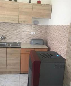 a kitchen with a sink and a stove in it at Guest house Kolasin in Kolašin