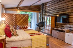 Giường trong phòng chung tại Locanda della Mimosa