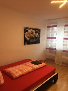 Postel nebo postele na pokoji v ubytování Apartament mit Balkon