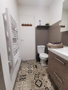ein Bad mit einem WC und einem Waschbecken in der Unterkunft Studio COSY Tout Confort Proche Hyper-Centre in Cognac