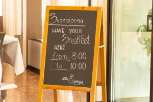 Certifikát, hodnocení, plakát nebo jiný dokument vystavený v ubytování Hotel Bungalows Europa