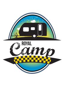 ein Logo für einen Camino mit Zug in der Unterkunft Nowoczesne przyczepy kempingowe Chałupy Royal-Camp in Chałupy