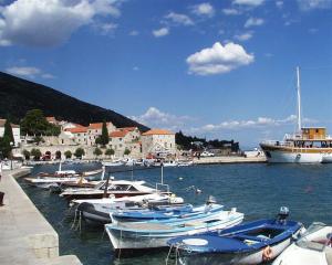a bunch of boats are docked in a harbor at Villa Jasmin in Bol