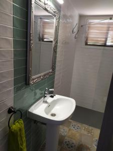 A bathroom at Dafne's Beach