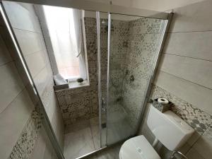 Koupelna v ubytování Albergo Villa Marina