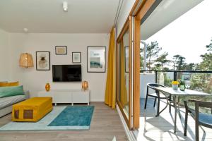 Balkón alebo terasa v ubytovaní BlueApart Verano Residence