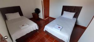 Postel nebo postele na pokoji v ubytování Posada San Luis