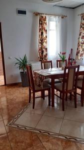A seating area at Bajusz Vendégház
