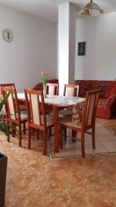A seating area at Bajusz Vendégház
