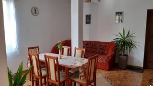 A seating area at Bajusz Vendégház