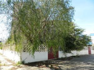 ガリポリにあるBaia Verdeの白壁に赤門を掛けた木
