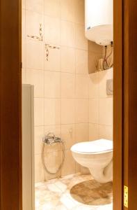 a bathroom with a toilet in a room at Рыбальская 8 in Kyiv +19 photos