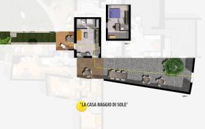 a floor plan of a house at Baglio Antico Forno in Ustica