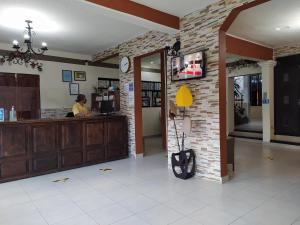 Area lobi atau resepsionis di Hotel Posada Las Casas