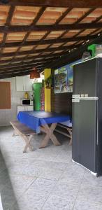 Nhà bếp/bếp nhỏ tại Wood house casa privada