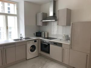 Kuchyňa alebo kuchynka v ubytovaní Vienna-apartment-one Schmidgasse