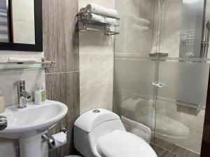 Koupelna v ubytování Hotel Casa Modelia