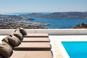 a view of the ocean from a villa balcony at Diles Villas & Suites Mykonos in Tourlos
