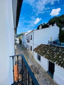 a view from the balcony of a house at LA CRUZ DE LA ATALAYA in Benamahoma