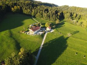 Et luftfoto af Schleipfnerhof Urlaub auf dem Bauernhof
