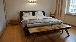 Letto o letti in una camera di Hanghaus der Villa Oderblick