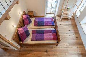 מיטה או מיטות בחדר ב-Nengshof Ferienhaus Glockenblume