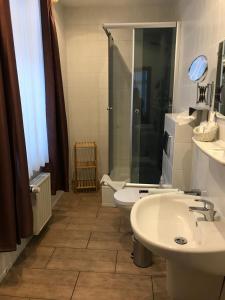 Koupelna v ubytování Hotel Schöne Aussicht