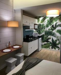 Кухня или кухненски бокс в Studio Praia de Botafogo Beach