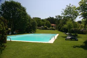 una piscina en medio de un patio en Antico Gelso, en Todi