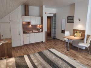 Kuchyňa alebo kuchynka v ubytovaní Klára Villa Apartman + 26 fotografií