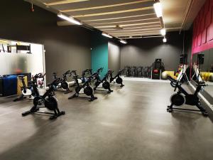 Fitness centrum a/nebo fitness zařízení v ubytování Bardufoss Hotell