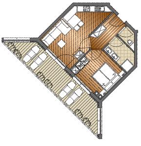 Půdorys ubytování Biohotel Castello Königsleiten