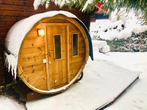Chalet Le Cactus avec sauna privatif v zimě
