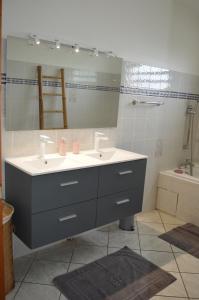 Et badeværelse på Location saisonnière Les Hirondelles - Manapany