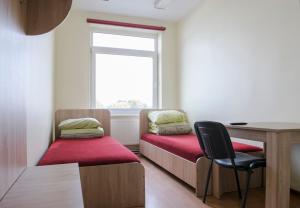 Un pat sau paturi într-o cameră la Hostelis Laurita