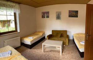 Postel nebo postele na pokoji v ubytování Apartmá Doubek