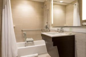 a bathroom with a sink and a tub and a shower at Holiday Inn Brooklyn Downtown, an IHG Hotel in Brooklyn