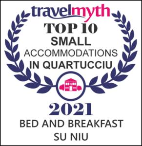 een teken met een laurierkrans en een medaille bij Bed and Breakfast Su Niu in Quartucciu