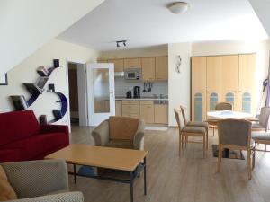 Kuchyň nebo kuchyňský kout v ubytování Apartmenthaus Binzer Sterne Haus 1