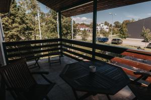 Balkón nebo terasa v ubytování Staadioni Hotel