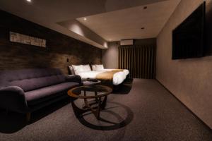 TV a/nebo společenská místnost v ubytování Randor Hotel Namba Osaka Suites