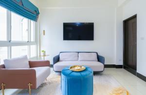 Een TV en/of entertainmentcenter bij 林居民宿
