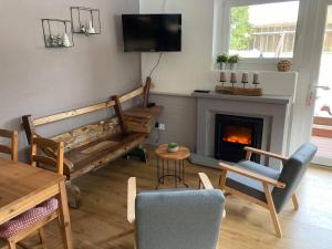 Oleskelutila majoituspaikassa Pension AdlerHorst