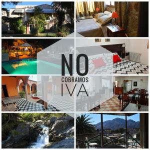 a collage of photos of different houses and a hotel at Cerro Uritorco Hotel in Capilla del Monte