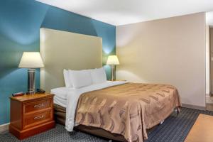 Quality Inn & Suites Apex-Holly Springs客房内的一张或多张床位