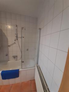a bathroom with a tub and a shower and a tub at Fe Wo Am Alten Rathaus in Andernach